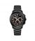 Timezone Chronograph Dayverse Watch For Men (TZ-1325)-Black Dial - Rose Gold Figure - On Installments - IS-0205